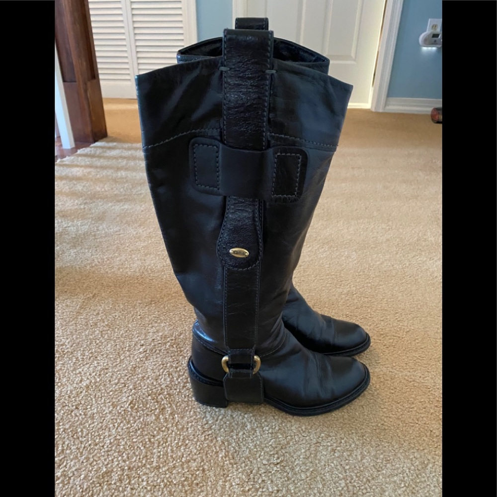 Chloe Wing Calf 999 Black Leather Boots